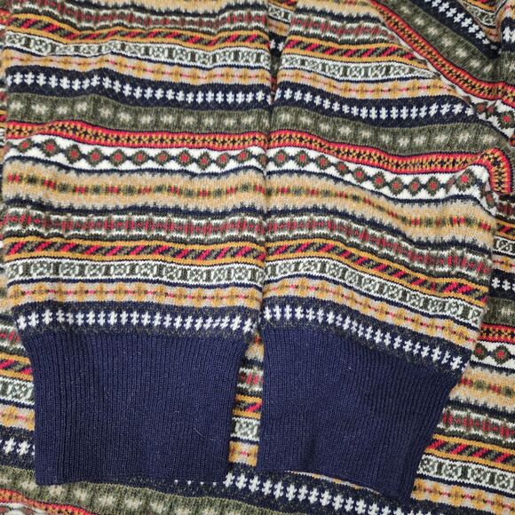 Barbour Merino Wool Cashmere Sweater Nordic Fair Isle Aztec Men's XXL 2X - Picture 3 of 14